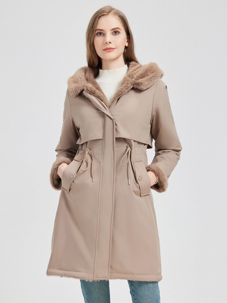 Mid-length Cotton Coat That Can Be Worn On Either Side For Extra Warmth