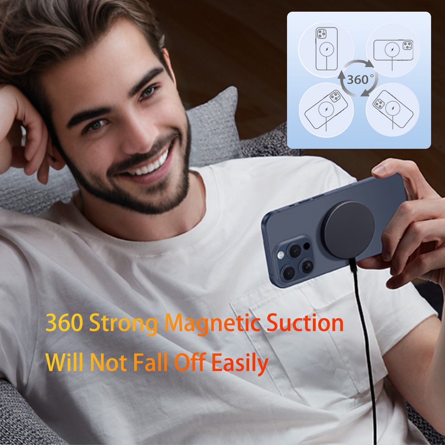 IPhone 17 Pro Pro Max Wireless Charger 15W Magnetic Wireless Fast Charging, Compatible With IPhone 12, 13, 14, 15, 16, And 17 Pro, Pro Max Series Models