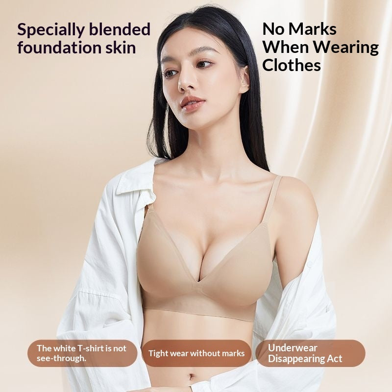 Seamless Invisible Support With A Drooping Underwire Triangle Cup Wrap Style Bra