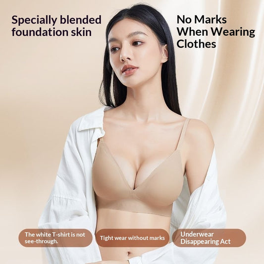 Seamless Invisible Support With A Drooping Underwire Triangle Cup Wrap Style Bra