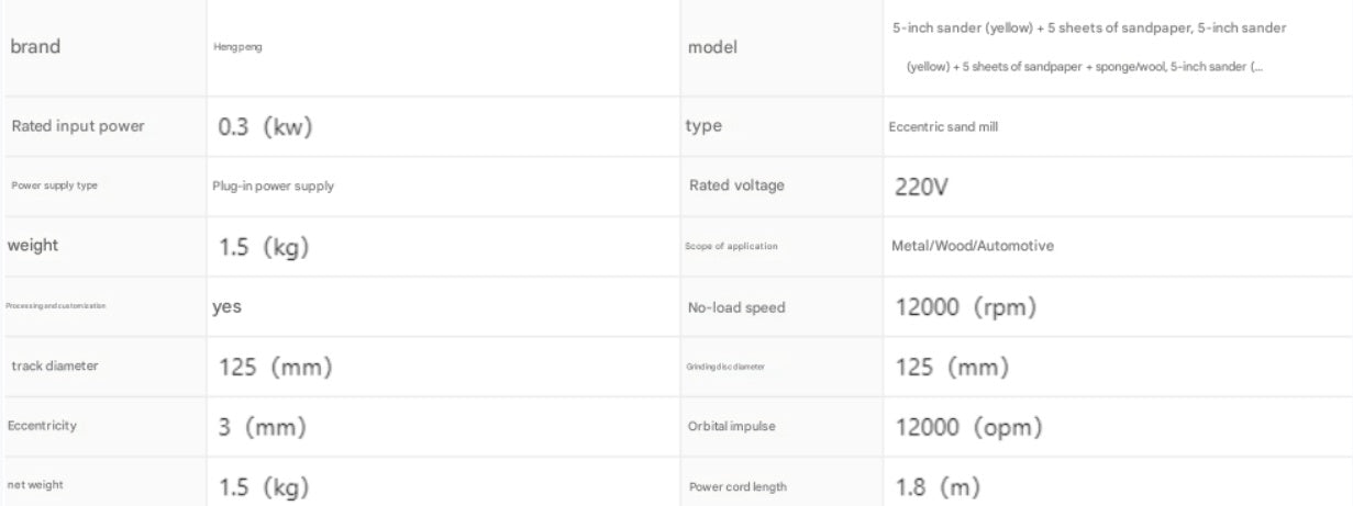 5-inch Sander With Variable Speed Control