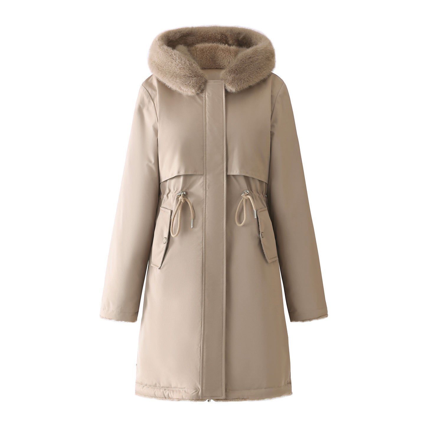 Mid-length Cotton Coat That Can Be Worn On Either Side For Extra Warmth