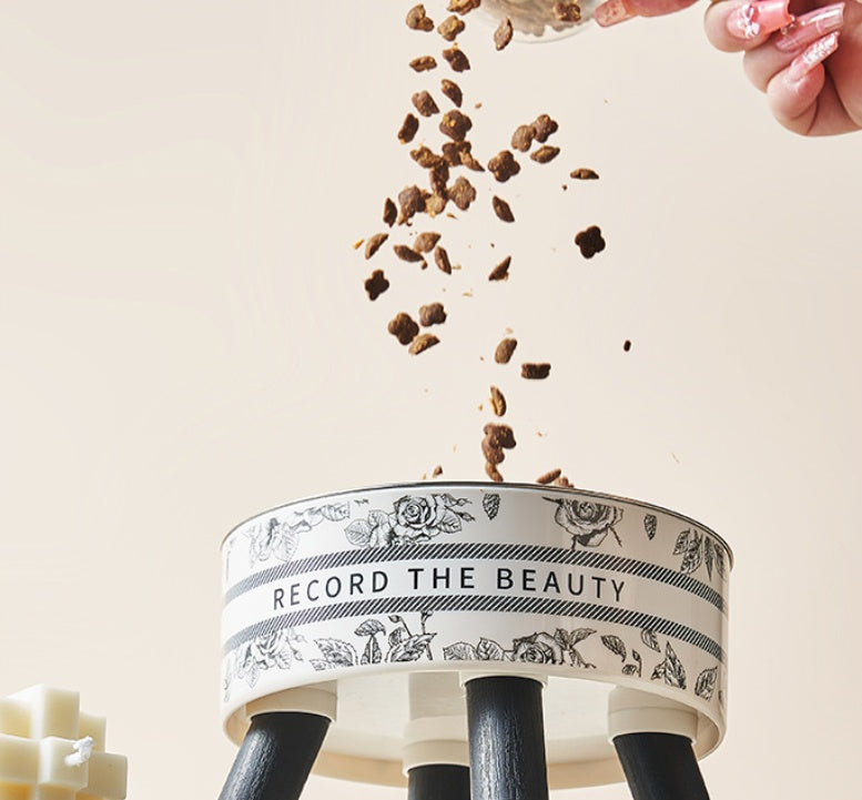 New Product Pet Stainless Steel Feeding Bowl With Neck Protection, High-legged, Anti-slip And Anti-tip Pet Bowl