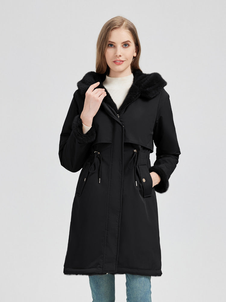 Mid-length Cotton Coat That Can Be Worn On Either Side For Extra Warmth