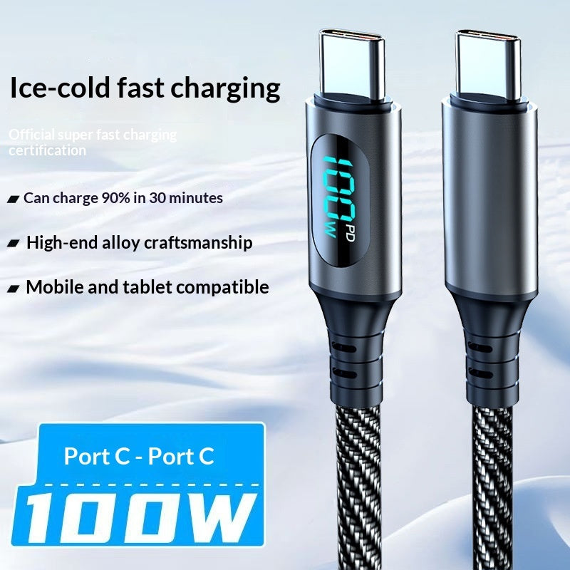 PD Smart Digital Display 3-in-1 Super-Fast Charging Data Cable