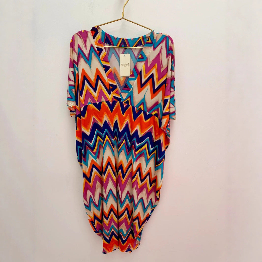 Loose Breathable And Skin-friendly Striped Dress