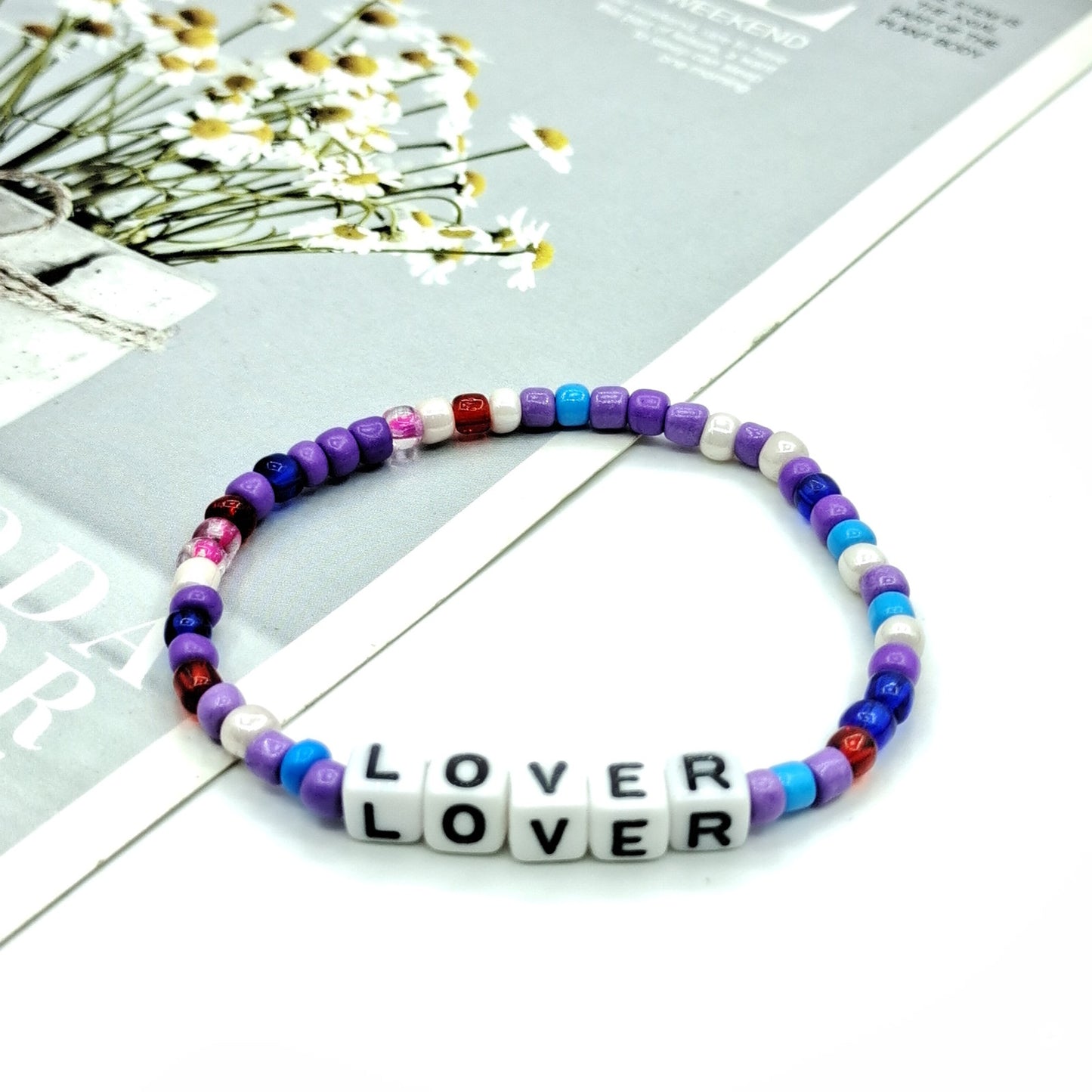 Fashion Custom Letter Name Beaded Bracelet