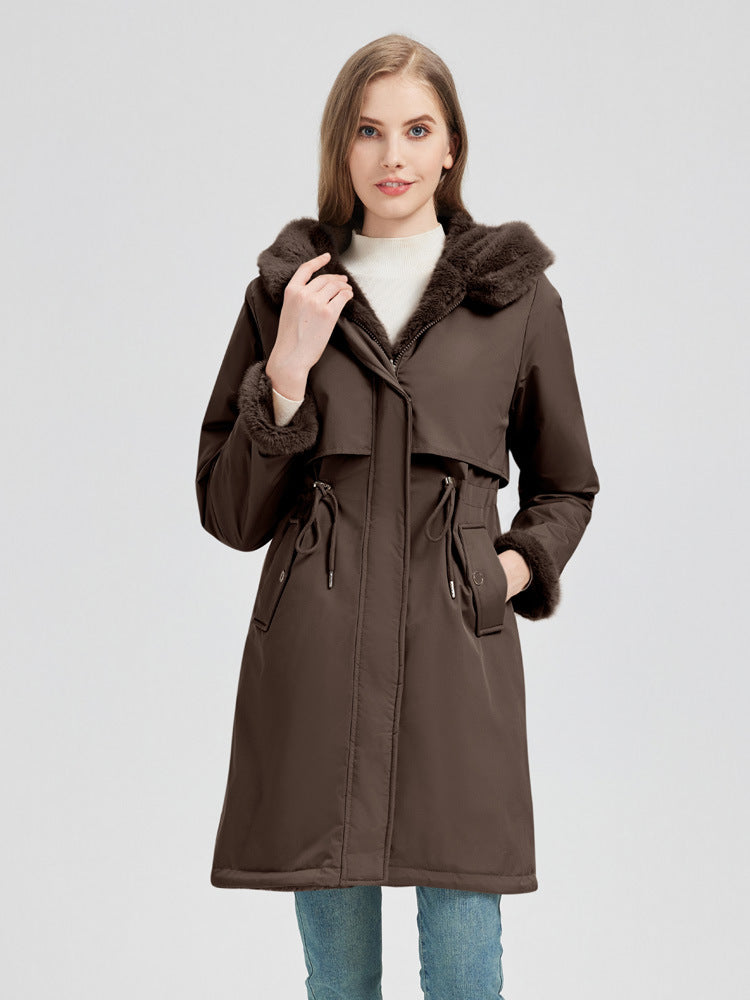Mid-length Cotton Coat That Can Be Worn On Either Side For Extra Warmth