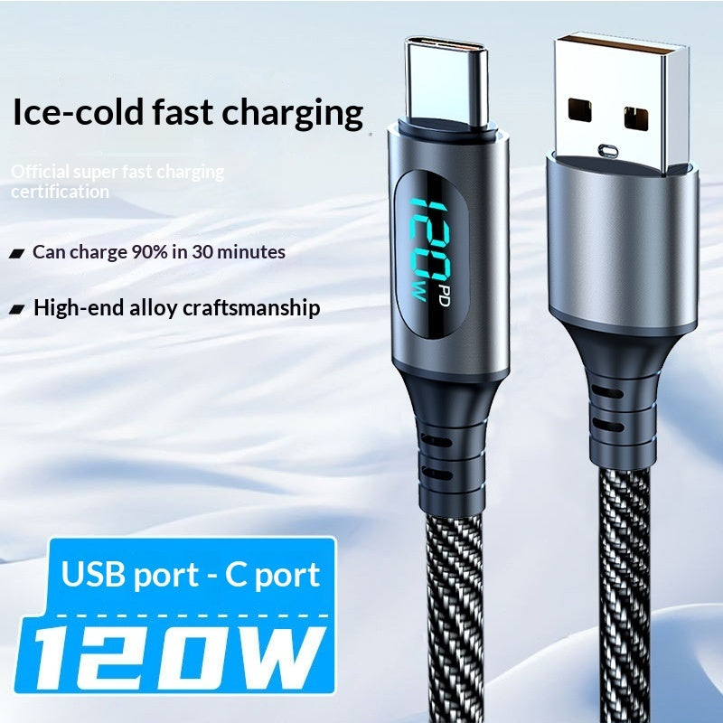PD Smart Digital Display 3-in-1 Super-Fast Charging Data Cable