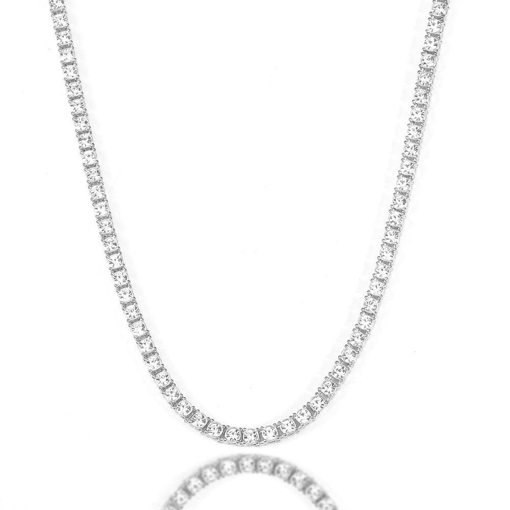 Extended Fully Diamond-encrusted Tennis Chain Bracelet