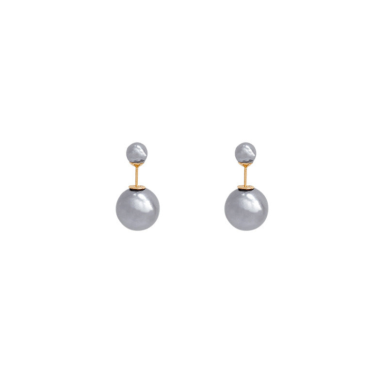 Mens Fashionable Vintage Pearl Stud Earrings