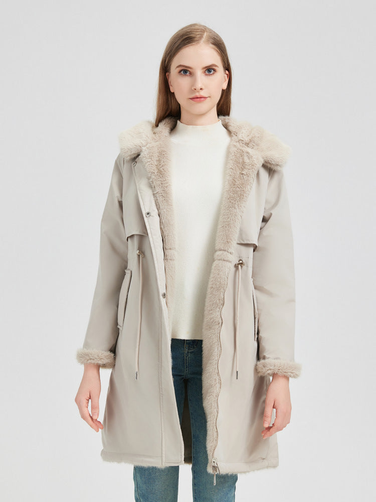 Mid-length Cotton Coat That Can Be Worn On Either Side For Extra Warmth