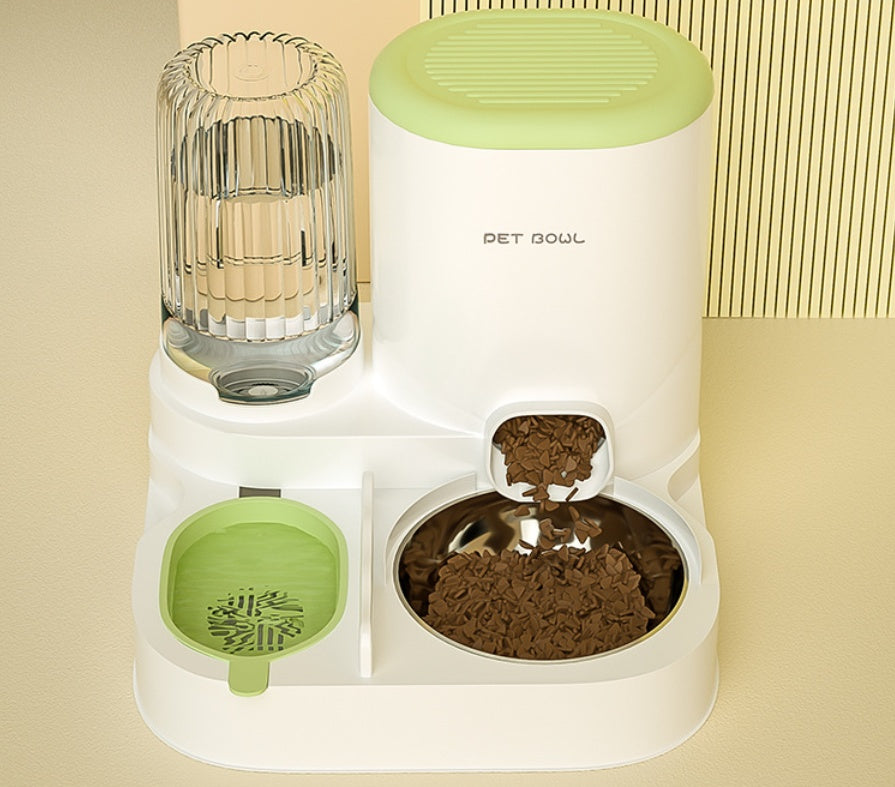 New Model Water And Food Combined Feeding Device For Cats - Automatic Integrated Pet Feeding Set For Cats And Dogs.