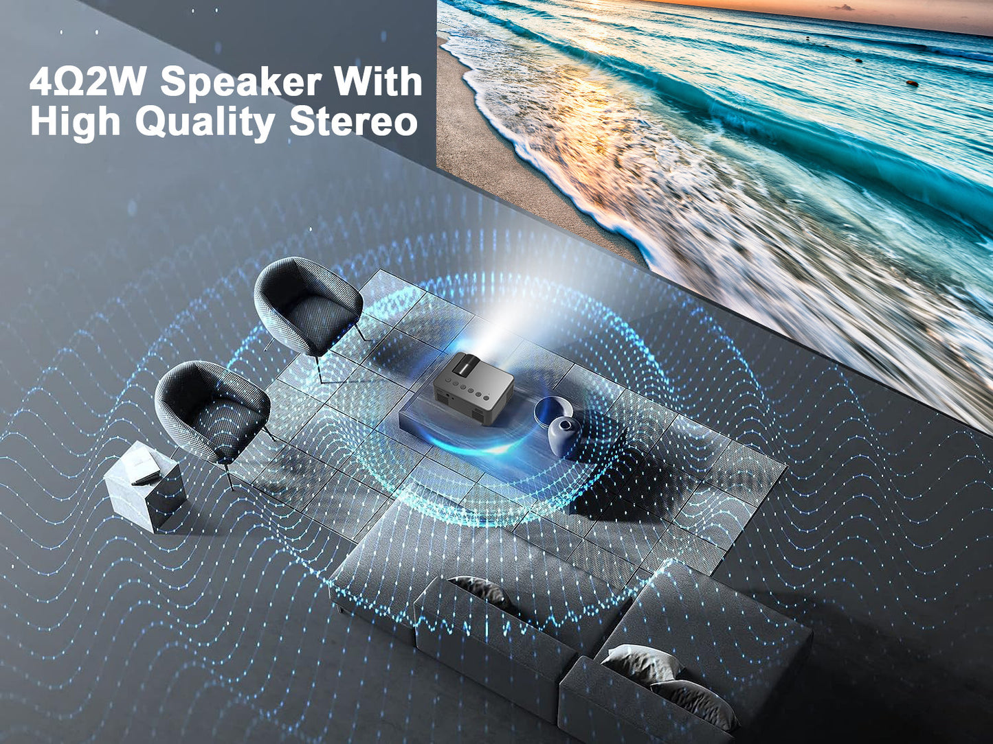 New YT100 Portable Mini Home Projector