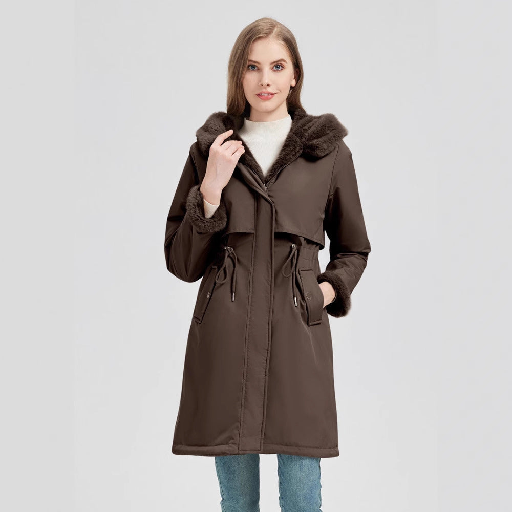 Mid-length Cotton Coat That Can Be Worn On Either Side For Extra Warmth