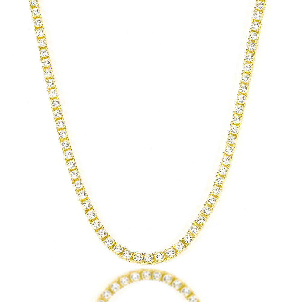 Extended Fully Diamond-encrusted Tennis Chain Bracelet