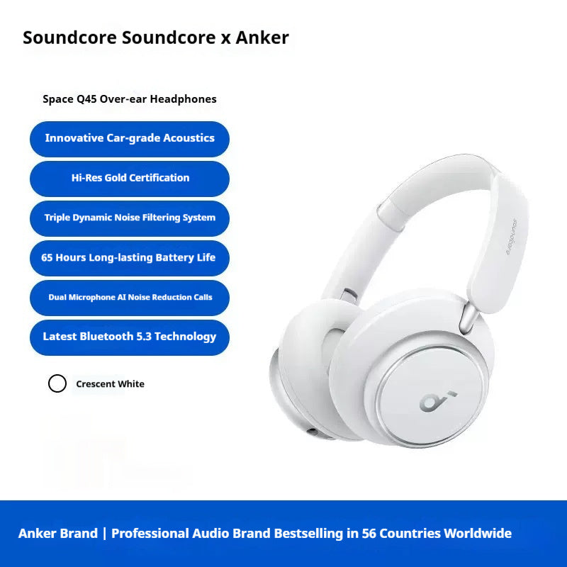 A Pair Of White Plastic Over-ear Headphones