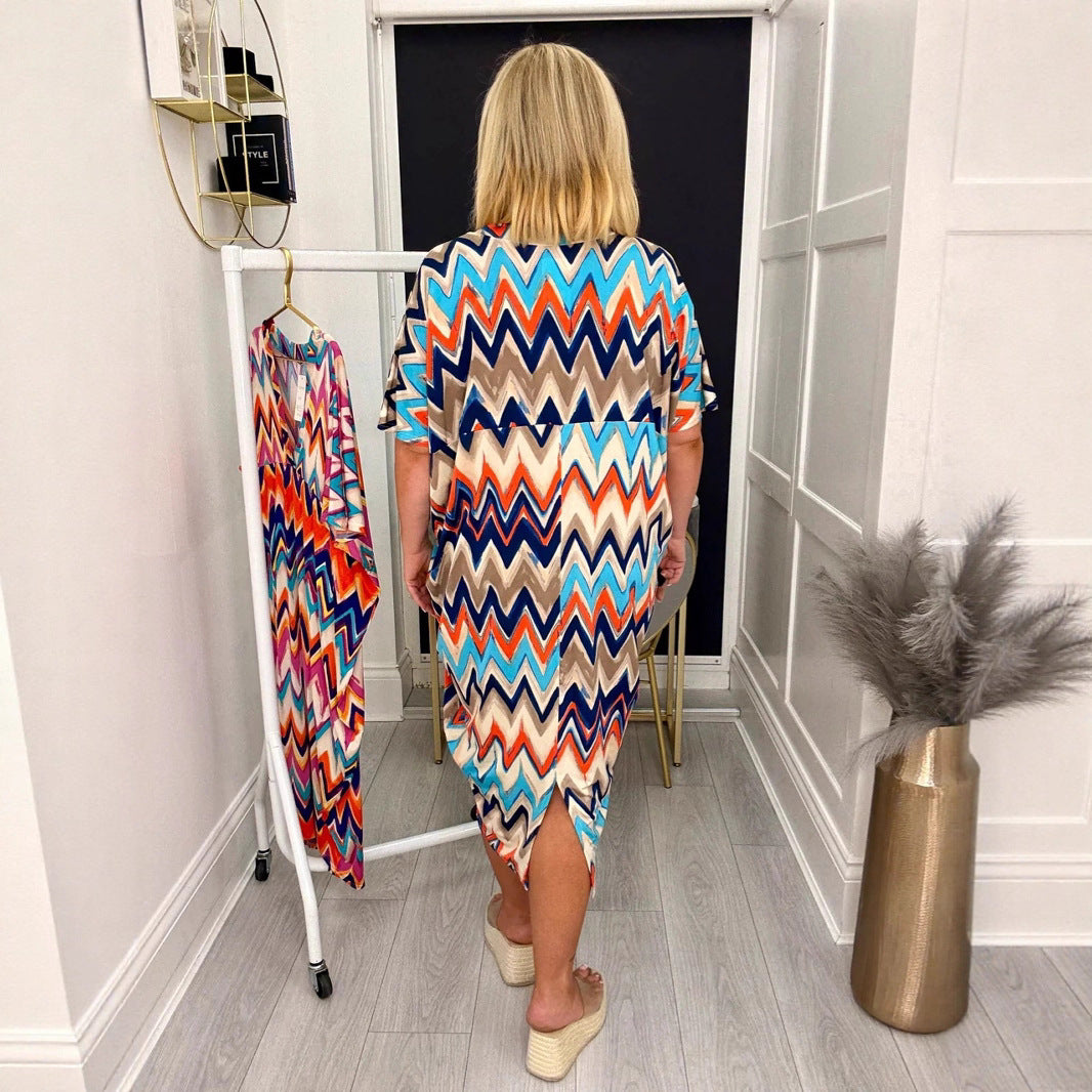 Loose Breathable And Skin-friendly Striped Dress