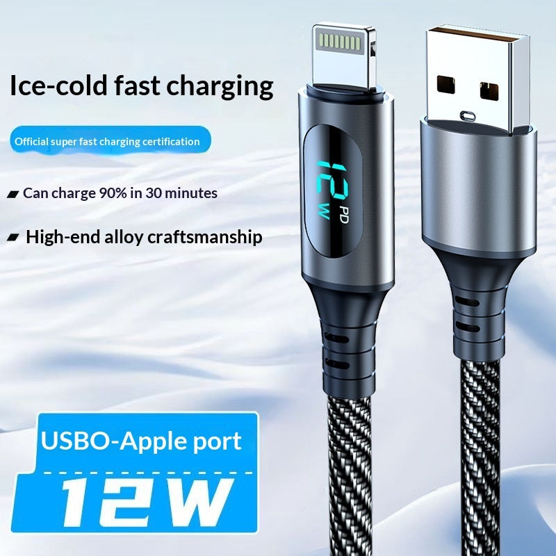 PD Smart Digital Display 3-in-1 Super-Fast Charging Data Cable
